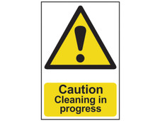 Scan 1114 Caution Cleaning In Progress - PVC Sign 200 x 300mm