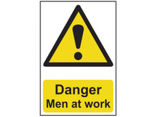 Scan 4104 Danger Men At Work - PVC Sign 400 x 600mm