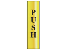 Scan 6032 Push Vertical - Polished Brass Effect 50 x 200mm