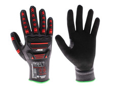 Scan NJC3266DQS Nitrile Palm Impact Cut D Gloves - M (Size 8)