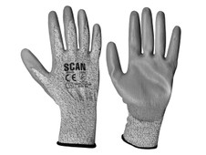 Scan H3101-3 Grey PU Coated Cut 3 Gloves - XXL (Size 11)