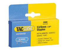 Tacwise 0334 53 Light-Duty Staples 6mm (Type JT21 A) (Pack 2000)