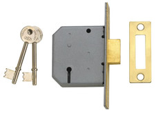 Union J2177-SC-3.00 2177 3 Lever Mortice Deadlock Satin Chrome 77.5mm 3in Box