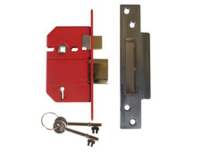 Union J2200S-SC-2.5 StrongBOLT 2200S BS 5 Lever Mortice Sashlock Satin Chrome 68mm Box