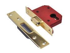 Union JL21EUS-PB-3.0 StrongBOLT 21EU EUS-PB-3.0 Euro Deadlock Plated Brass 81mm 3in