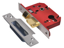Union JL22EUS-SS-3.0 StrongBOLT 22EU EUS-SS-3.0 Euro Sashlock Stainless Steel 81mm 3in