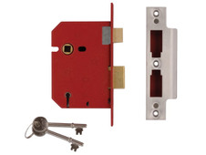 Union Y2201-SC-3.00 2201 5 Lever Mortice Sashlock Satin Chrome 77.5mm 3in Visi