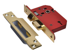 Union Y2203S-PB-2.5 StrongBOLT 2203S 3 Lever Mortice Sashlock Polished Brass 68mm 2.5in Visi