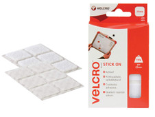Velcro 60235 Brand Stick On Squares 25mm White (Pack 24)