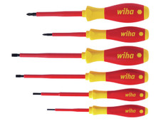 Wiha 25477 SoftFinish® electric SL/PZ Screwdriver Set, 6 Piece