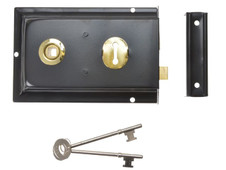 Yale Locks 60334305078 P334 Rim Lock Black Finish 156 x 104mm Visi