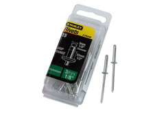 Stanley 1-PAA48T 1-PAA48 Aluminium Rivets Long 3 x 12mm Pack of 15