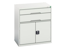 Bott 16925137.16 Verso 2 Drawer + Cupboard 900 x 800mm Light Grey