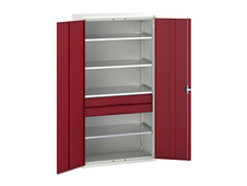 Bott 16926574.24 Verso Kitted Cupboard 4 Shelf + 2 Drawer 1050 x 2000mm Crimson Red