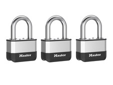 Master Lock PK1EURTRILF Elite™ Laminated 45mm Padlock - 38mm Shackle (Pack of 3)