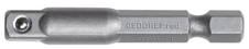 Gedore 3300150 R47110009 Drive adapter 1/4" square x 1/4" hex 50 mm
