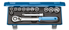 Gedore 2545829 D 19 KMU-20 Socket wrench set 1/2", 13 pieces, UD profile, 10-24 mm