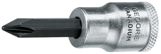Gedore 6666610 IKS 30 1 Screwdriver bit socket 3/8" cross recess PH 1