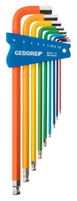 Gedore 3297470 H 42 CKEL-09 Offset screwdriver set 9 pieces coloured