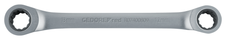 Gedore 3300897 R07401719 double ring ratchet spanner straight a/f 17x19 mm