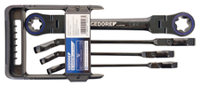 Gedore 3438147 KL-4443-30 Double Articulated Ratchet Ring Spanner Set