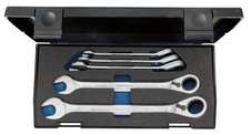 Gedore 2327651 7 UR-005 Combination ratchet spanner set, reversible 5 pieces 8-19 mm