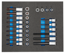 Gedore 2957450 TS CT2-ITX19 Set of screwdriver inserts 1/2" in 2/4 Check-Tool module