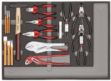 Gedore 3301682 R22350001 Tool set pliers impact tools CT module, 29 pieces