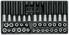 Gedore 1640860 1500 ES ITX 30 Set of 3/8" screwdriver bits in 1/3 ES module