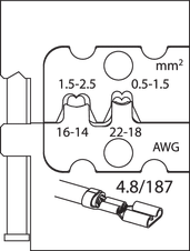 Gedore 1830643 8140-10 Module insert for flat receptacles 4.8