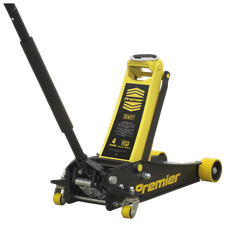 Sealey 4040AY Premier Low Profile Trolley Jack with Rocket Lift 4 Tonne - Yellow