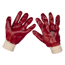 Sealey 9106XL Worksafe PVC Knit Wrist Gloves, X-Large - Pair