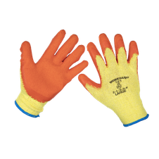 Sealey 9121L Worksafe Super Grip Knitted Gloves with Latex Palm, Large - Pair