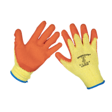 Worksafe 9121L/12 Super Grip Knitted Gloves with Latex Palm, Large - Pack of 12 Pairs