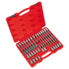 Sealey AK2198 Premier Ribe Socket Bit Set 1/2"Sq Drive 32pc