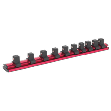 Sealey AK27084 Premier Socket Retaining Rail Magnetic 1/2"Sq Drive 10 Clips