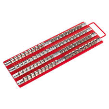 Sealey AK271 Premier Socket Rail Tray 1/4", 3/8" & 1/2"Sq Drive - Red