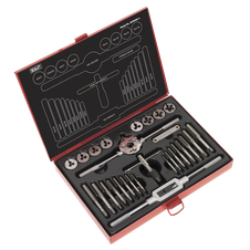 Sealey AK3028 Metric Tap & Die Set Split Dies 28pc