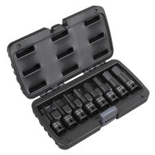 Sealey AK5601 Premier Hex Impact Socket Bit Set 1/2"Sq Drive 8pc