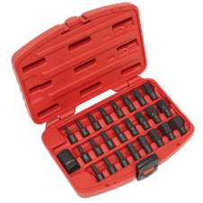 Sealey AK5612 Premier TRX-Star*/Hex/Spline Impact Bit Set 1/2"Sq Drive 25pc