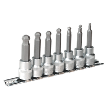 Sealey AK621 Premier Ball-End Hex Socket Bit Set 3/8"Sq Drive 7pc
