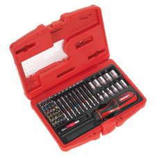 Sealey AK64903 Premier Fine Tooth Ratchet Screwdriver & Accessory Set 51pc