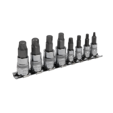 Sealey AK65600 Premier Lock-On Hex Socket Bit Set 1/4" & 3/8"Sq Drive 8pc