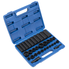Sealey AK681 Premier Metric/Imperial Impact Socket Set 3/8" & 1/2"Sq Drive 32pc