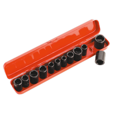 Sealey AK682 Premier Metric/Imperial Impact Socket Set 3/8"Sq Drive 12pc