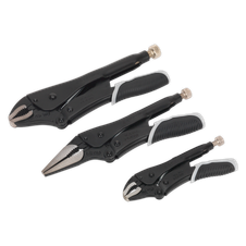 Sealey AK6863B Premier Black Quick Release Locking Pliers Set 3pc