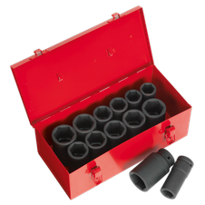 Sealey AK687 Premier Metric/Imperial Deep Impact Socket Set 3/4"Sq Drive 13pc