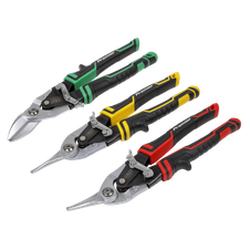 Sealey AK69073 Premier High Leverage Aviation Tin Snip Set 3pc