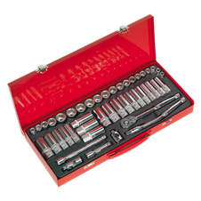 Sealey AK692 Premier Metric/Imperial Socket Set 3/8"Sq Drive 45pc