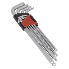 Sealey AK7180 Premier Lock-On Extra-Long Ball-End Hex Key Set 9pc